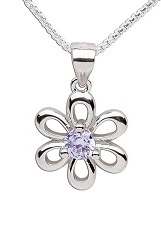 handsome daisy June birthstone baby necklace